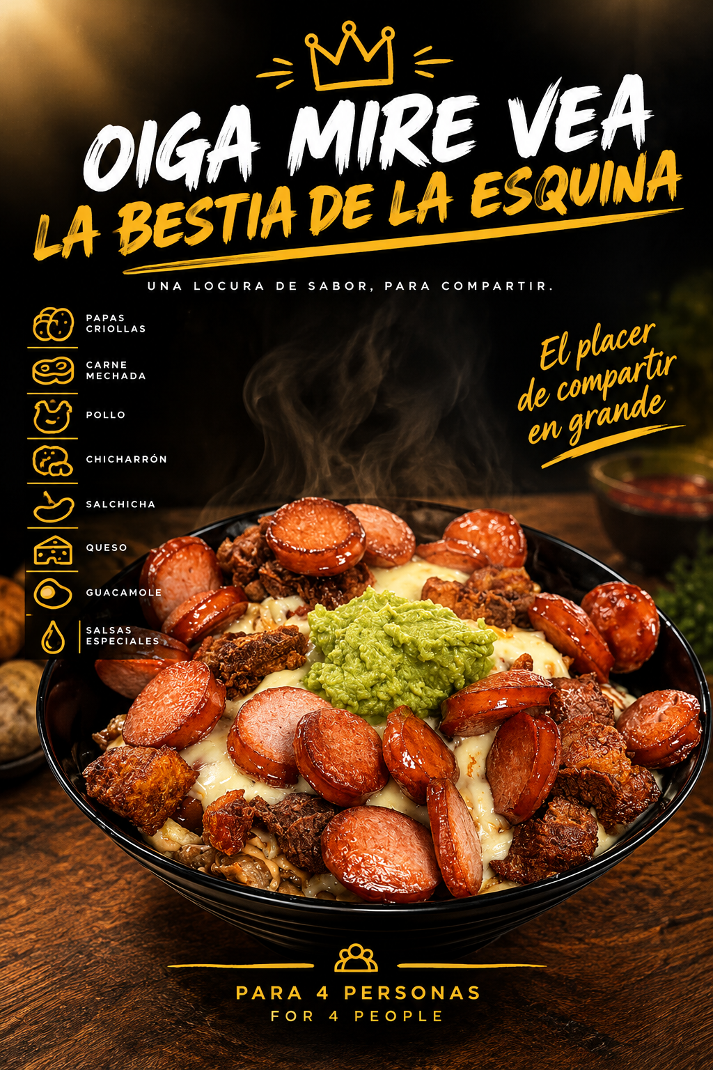 Oiga Mire Vea - Plato especial para compartir